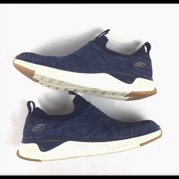 SKECHERS Blue Air-Cooled MEMORY FOAM Slip-On Shoes - Picture 8 of 9